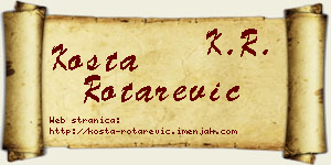 Kosta Rotarević vizit kartica